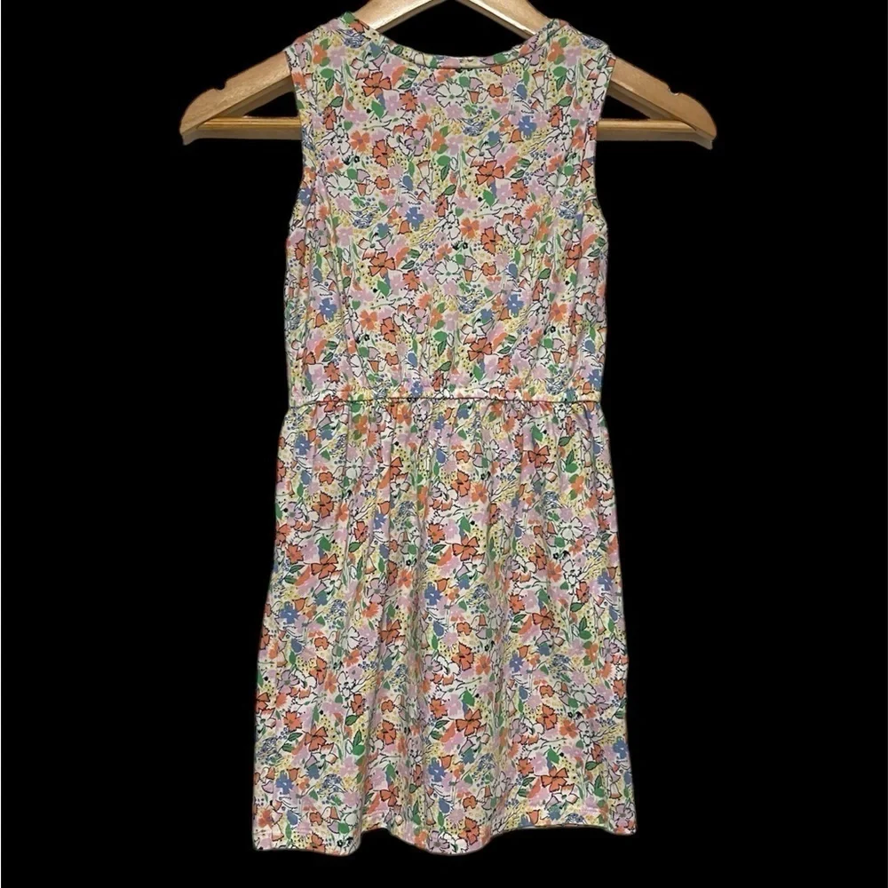 GAP girls floral summer dress sleeveless fit and flare sun dress 100% cotton